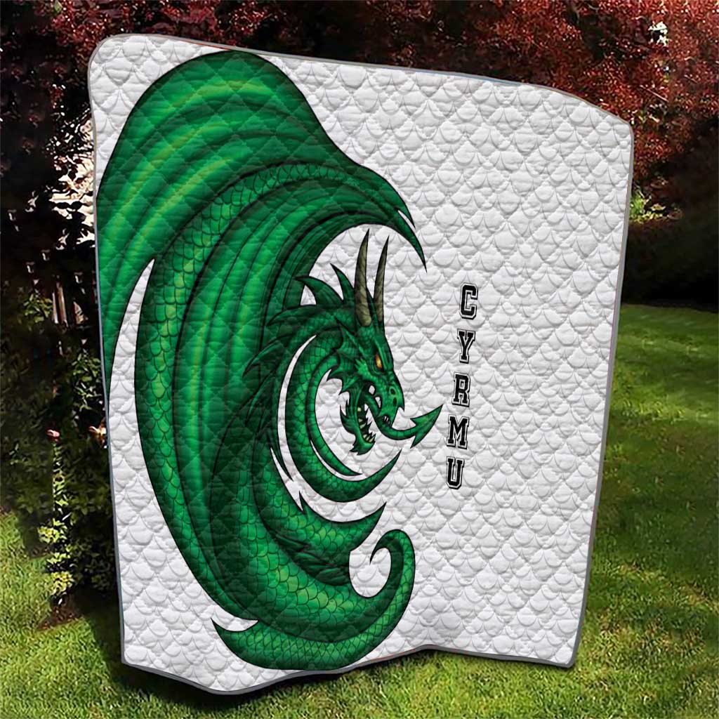 Wales Celtic Dragon Quilt Welsh Mythic Green Dragon - Wonder Print Shop