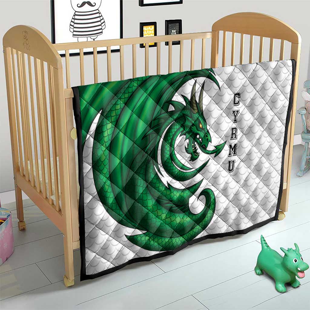 Wales Celtic Dragon Quilt Welsh Mythic Green Dragon - Wonder Print Shop