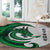 Wales Celtic Dragon Round Carpet Welsh Mythic Green Dragon - Wonder Print Shop