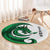 Wales Celtic Dragon Round Carpet Welsh Mythic Green Dragon - Wonder Print Shop