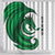 Wales Celtic Dragon Shower Curtain Welsh Mythic Green Dragon - Wonder Print Shop
