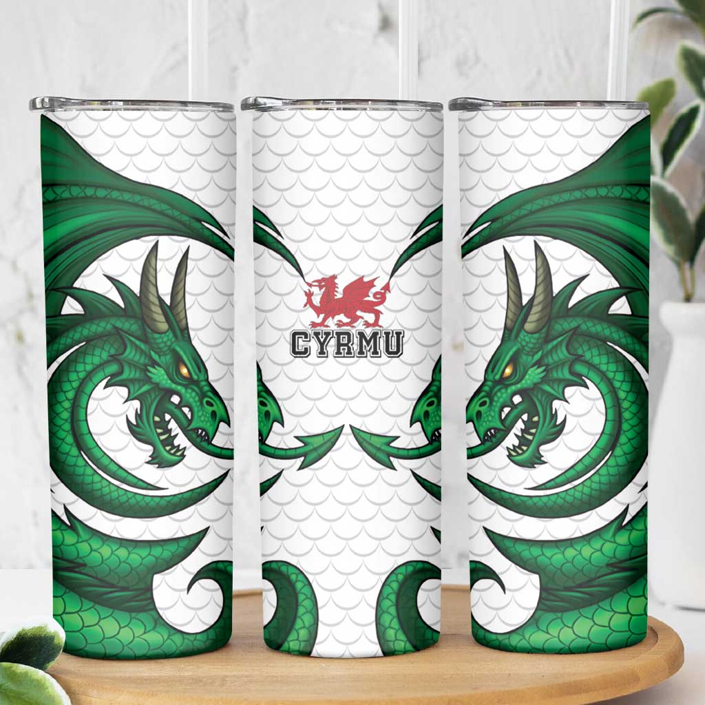 Wales Celtic Dragon Skinny Tumbler Welsh Mythic Green Dragon - Wonder Print Shop