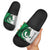 Wales Celtic Dragon Slide Sandals Welsh Mythic Green Dragon - Wonder Print Shop