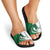 Wales Celtic Dragon Slide Sandals Welsh Mythic Green Dragon - Wonder Print Shop