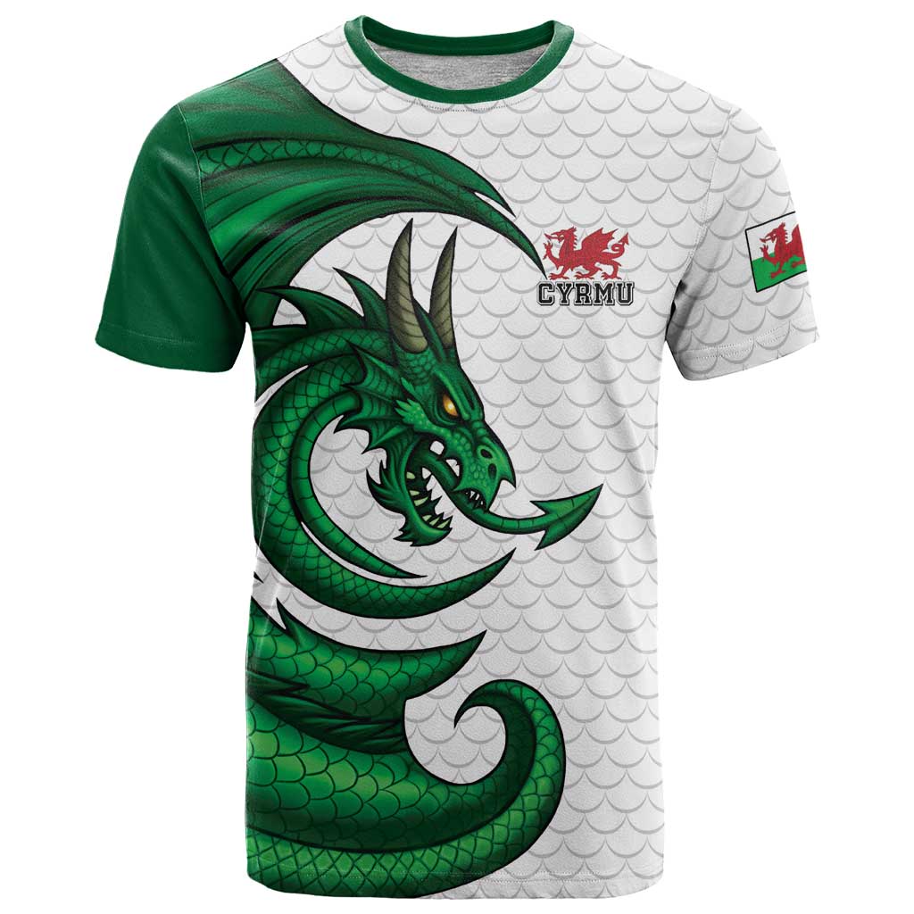 Wales Celtic Dragon T Shirt Welsh Mythic Green Dragon - Wonder Print Shop