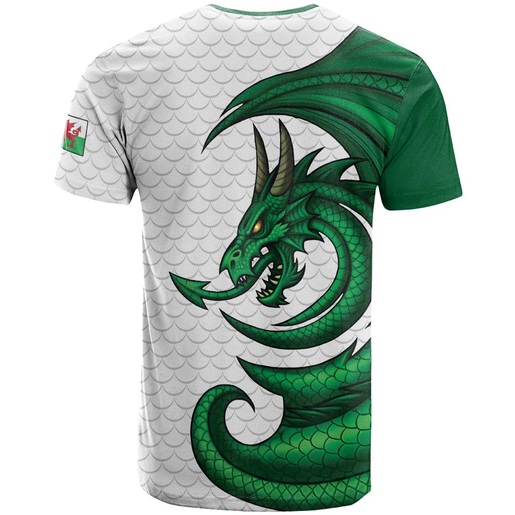 Wales Celtic Dragon T Shirt Welsh Mythic Green Dragon - Wonder Print Shop