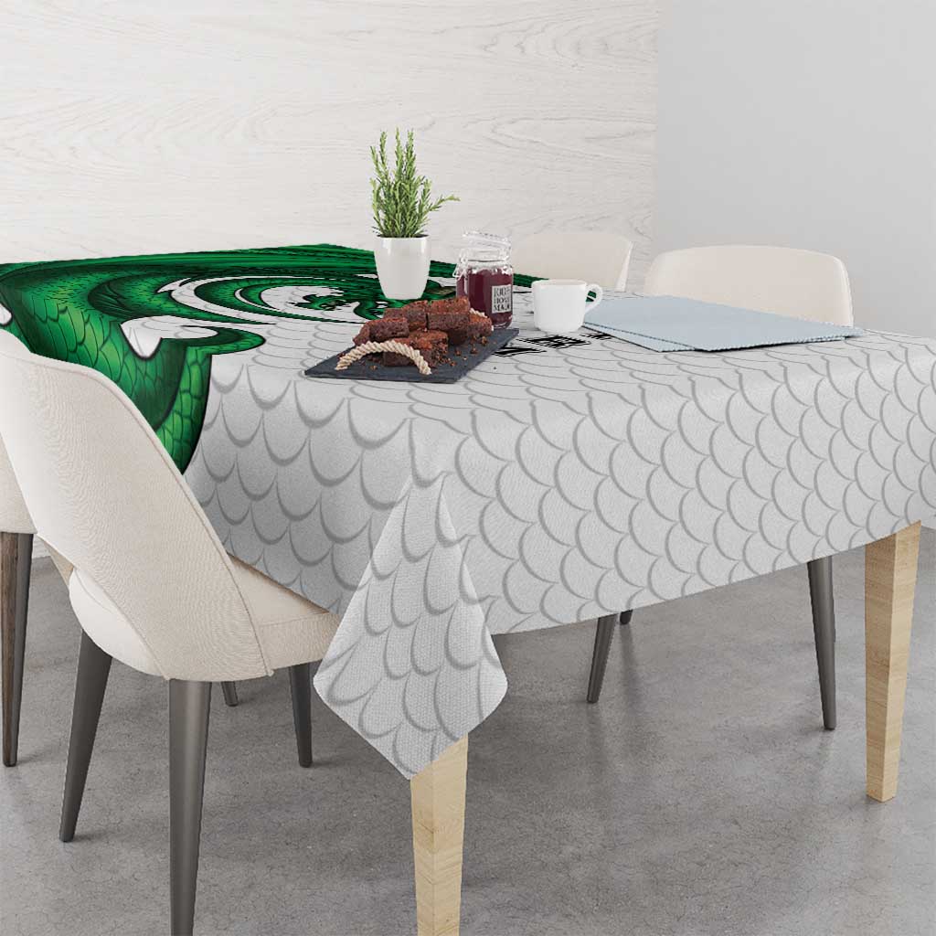 Wales Celtic Dragon Tablecloth Welsh Mythic Green Dragon - Wonder Print Shop