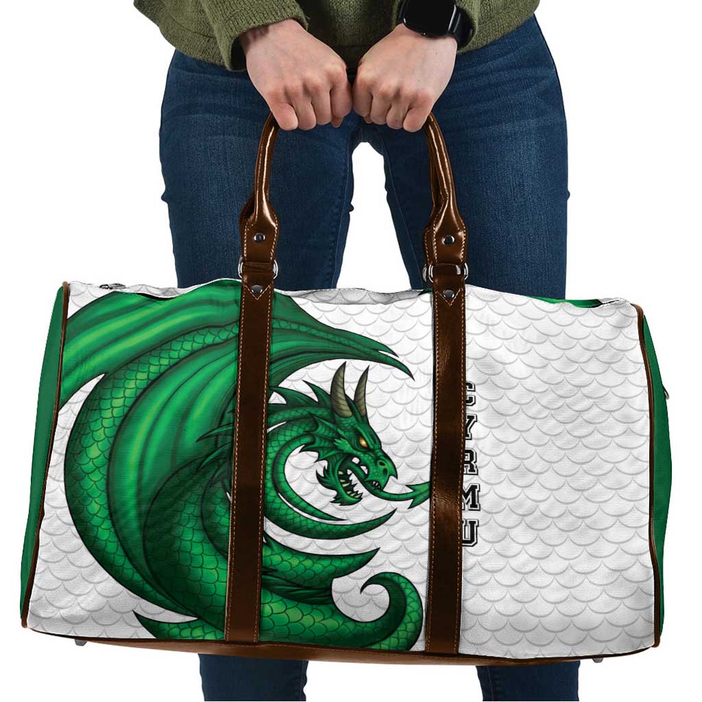 Wales Celtic Dragon Travel Bag Welsh Mythic Green Dragon - Wonder Print Shop
