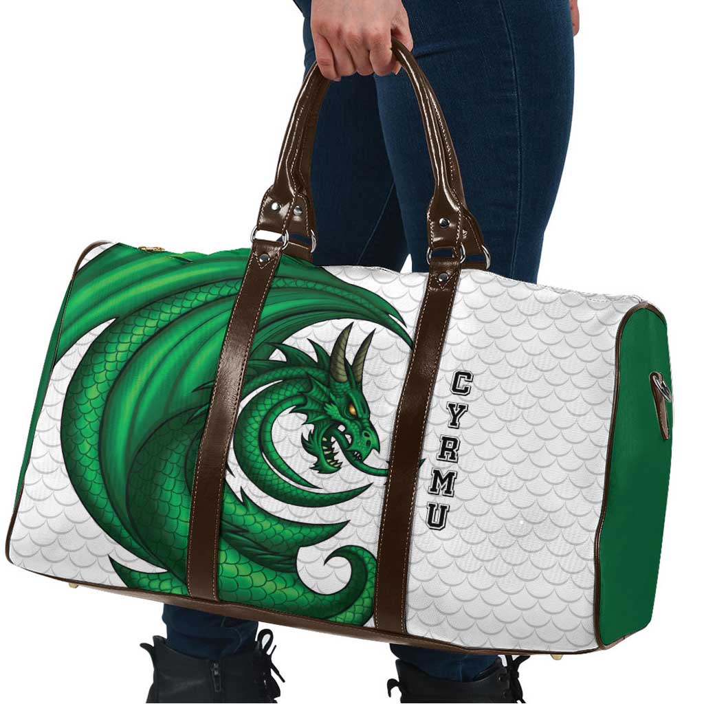 Wales Celtic Dragon Travel Bag Welsh Mythic Green Dragon - Wonder Print Shop