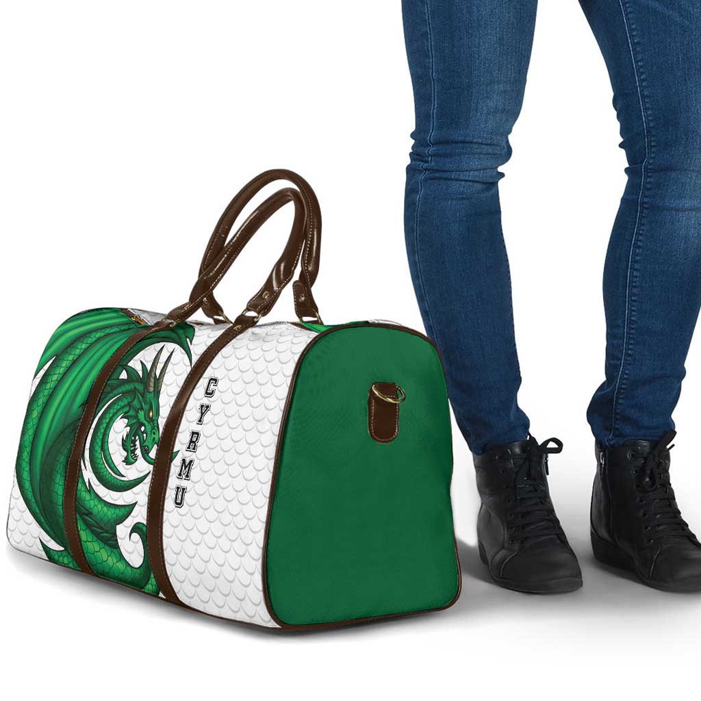 Wales Celtic Dragon Travel Bag Welsh Mythic Green Dragon - Wonder Print Shop