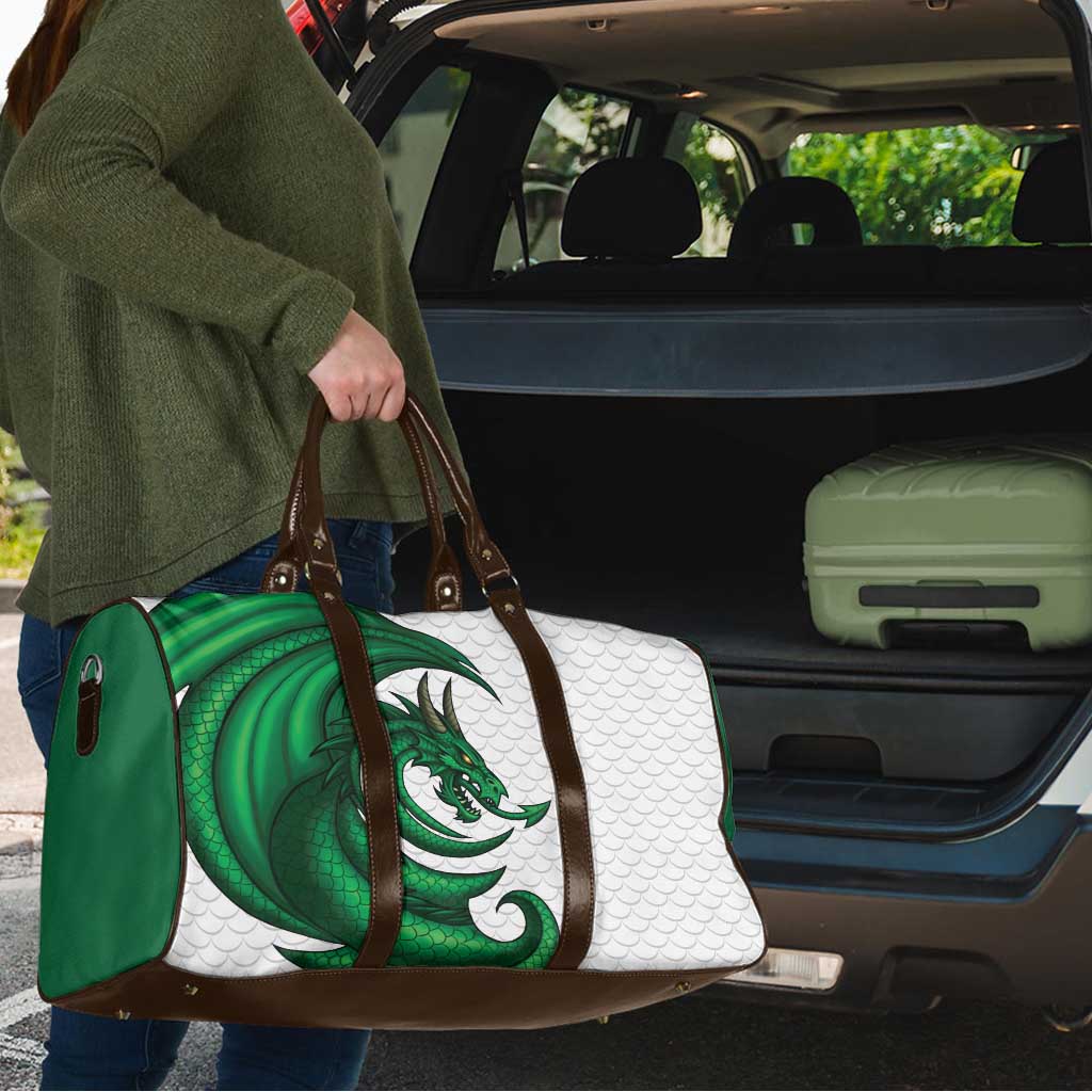 Wales Celtic Dragon Travel Bag Welsh Mythic Green Dragon - Wonder Print Shop