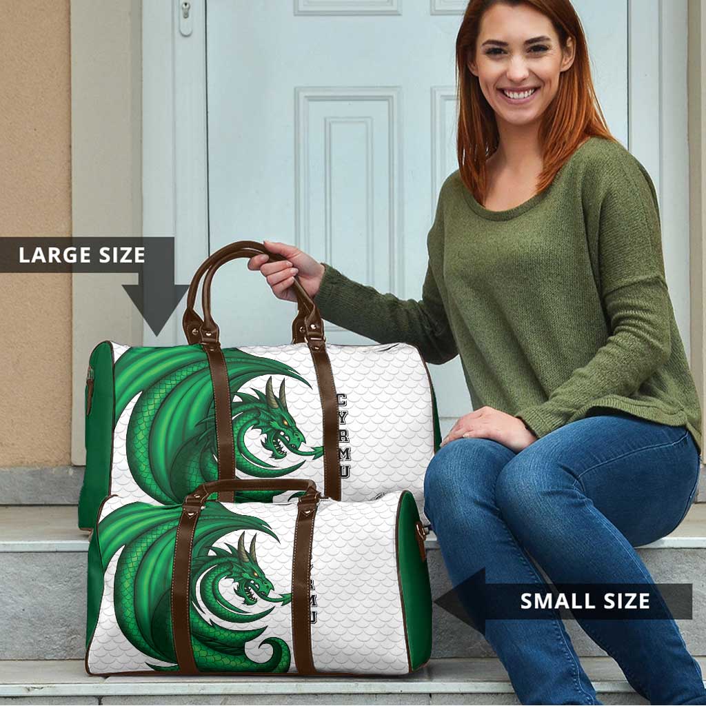 Wales Celtic Dragon Travel Bag Welsh Mythic Green Dragon - Wonder Print Shop