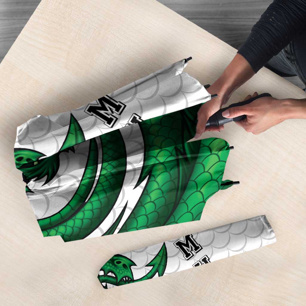 Wales Celtic Dragon Umbrella Welsh Mythic Green Dragon - Wonder Print Shop