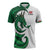 Wales Celtic Dragon Zipper Polo Shirt Welsh Mythic Green Dragon - Wonder Print Shop