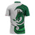 Wales Celtic Dragon Zipper Polo Shirt Welsh Mythic Green Dragon - Wonder Print Shop