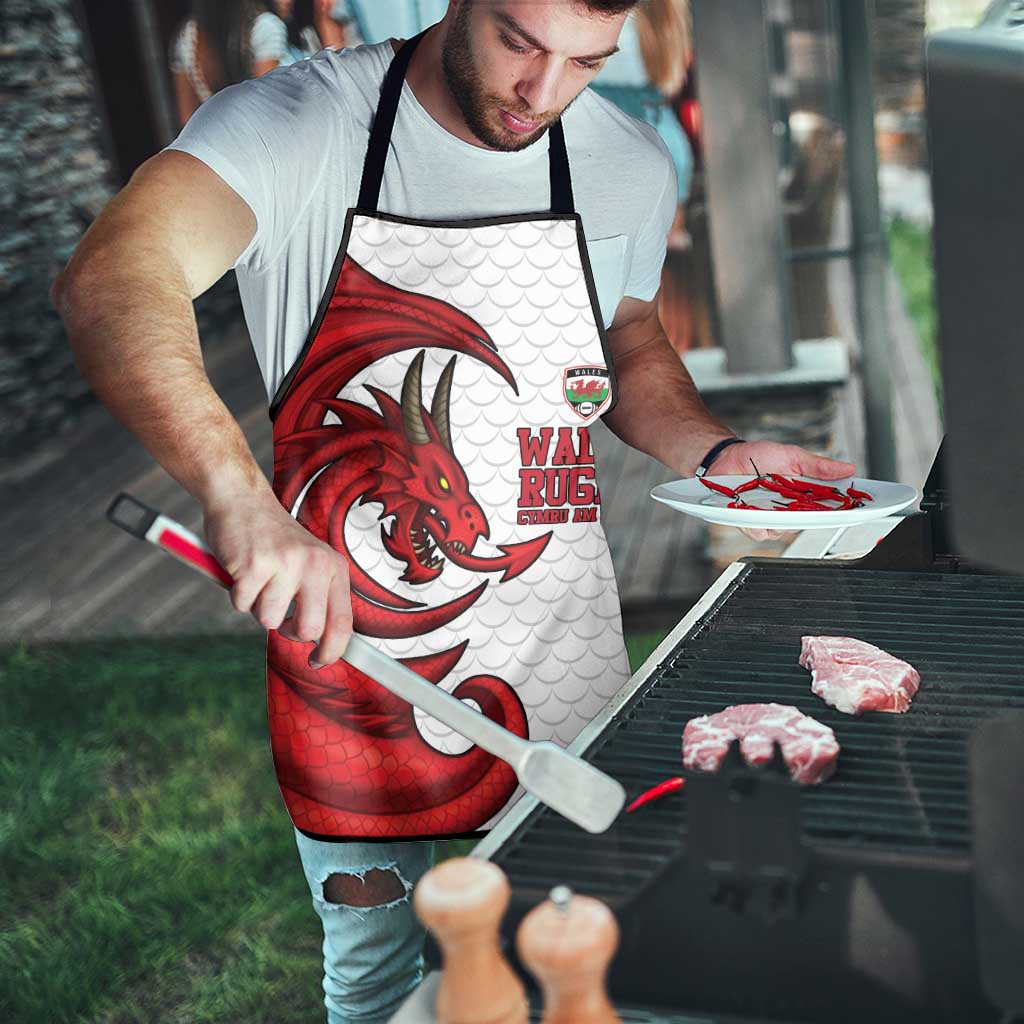 Wales Rugby Red Dragon Apron Cymru Am Byth - Wonder Print Shop