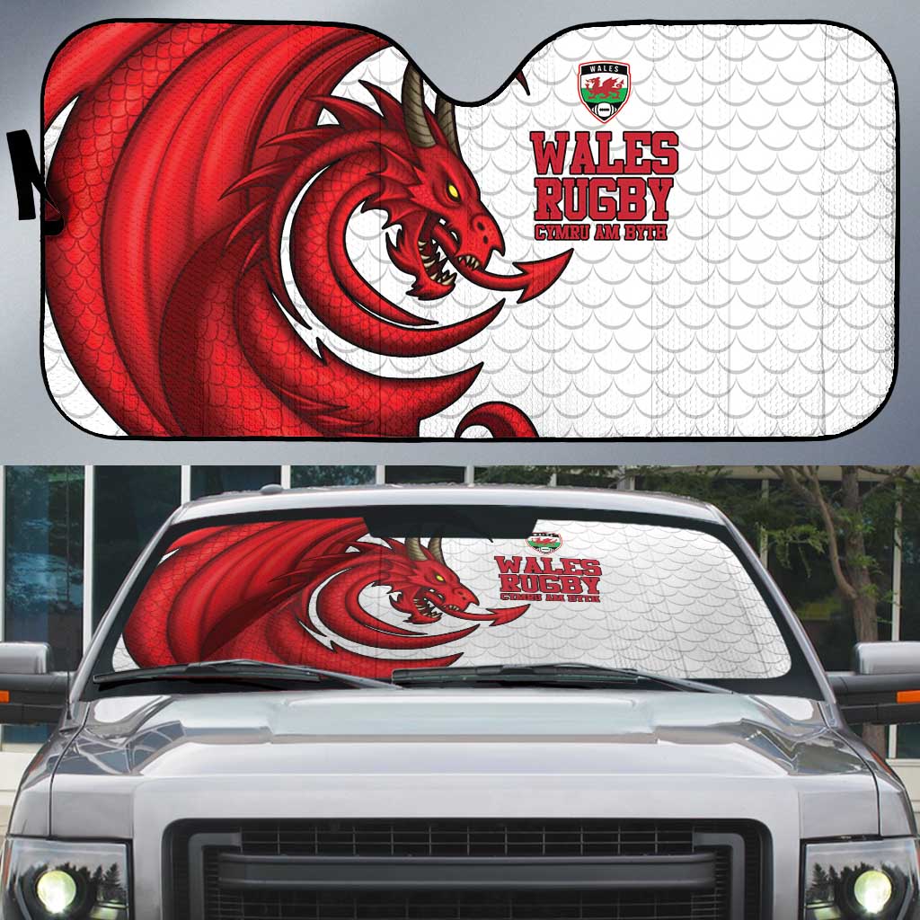 Wales Rugby Red Dragon Auto Sun Shade Cymru Am Byth - Wonder Print Shop