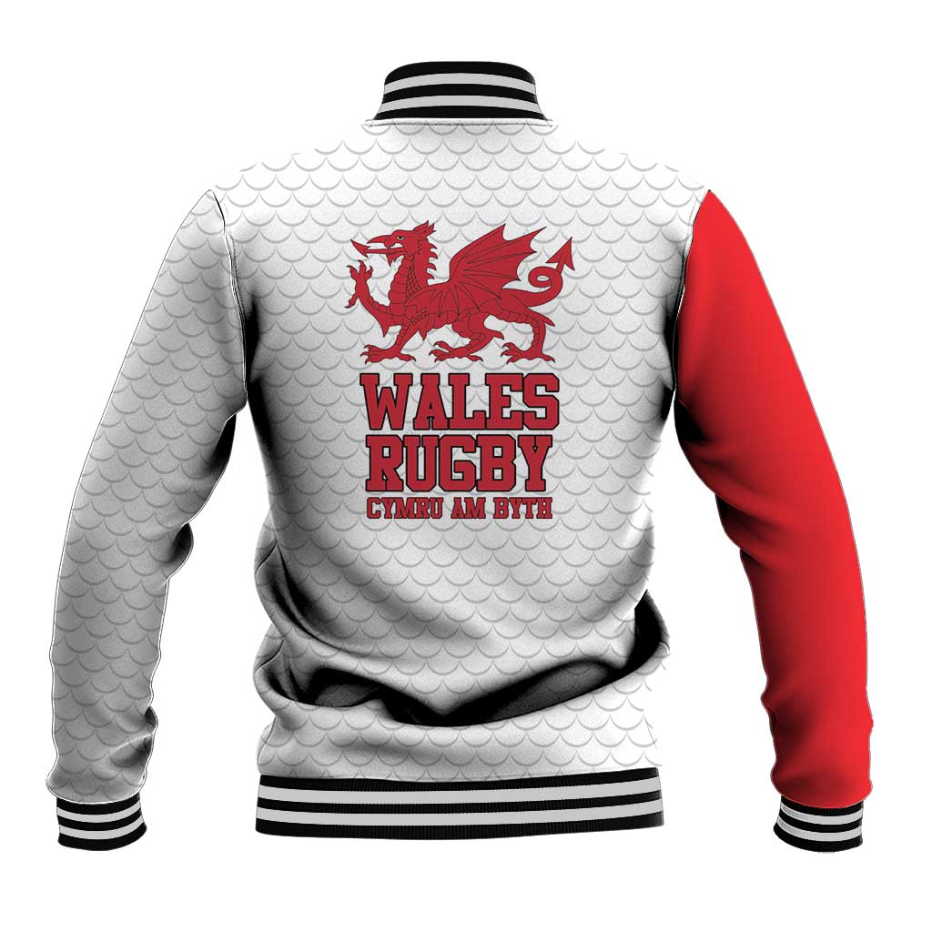 Wales Rugby Red Dragon Baseball Jacket Cymru Am Byth - Wonder Print Shop
