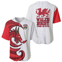 Wales Rugby Red Dragon Baseball Jersey Cymru Am Byth - Wonder Print Shop