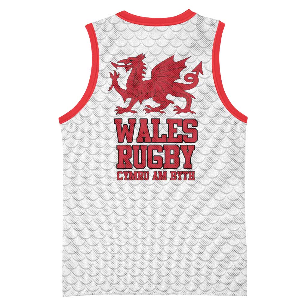 Wales Rugby Red Dragon Basketball Jersey Cymru Am Byth - Wonder Print Shop