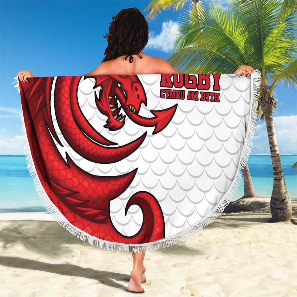 Wales Rugby Red Dragon Beach Blanket Cymru Am Byth - Wonder Print Shop