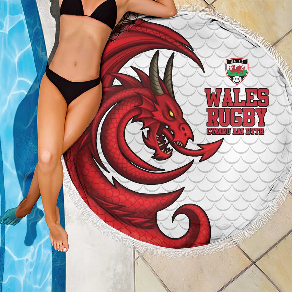 Wales Rugby Red Dragon Beach Blanket Cymru Am Byth - Wonder Print Shop