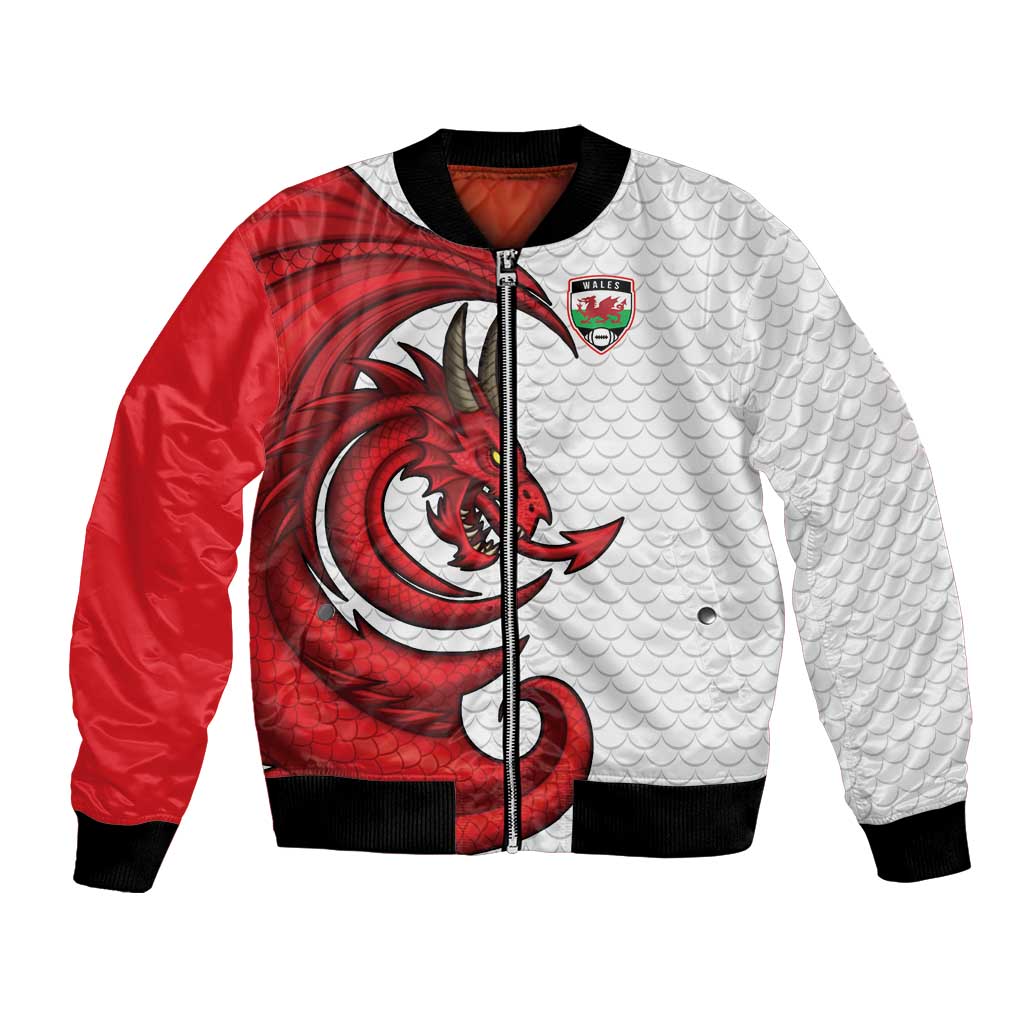 Wales Rugby Red Dragon Bomber Jacket Cymru Am Byth - Wonder Print Shop