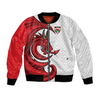 Wales Rugby Red Dragon Bomber Jacket Cymru Am Byth - Wonder Print Shop