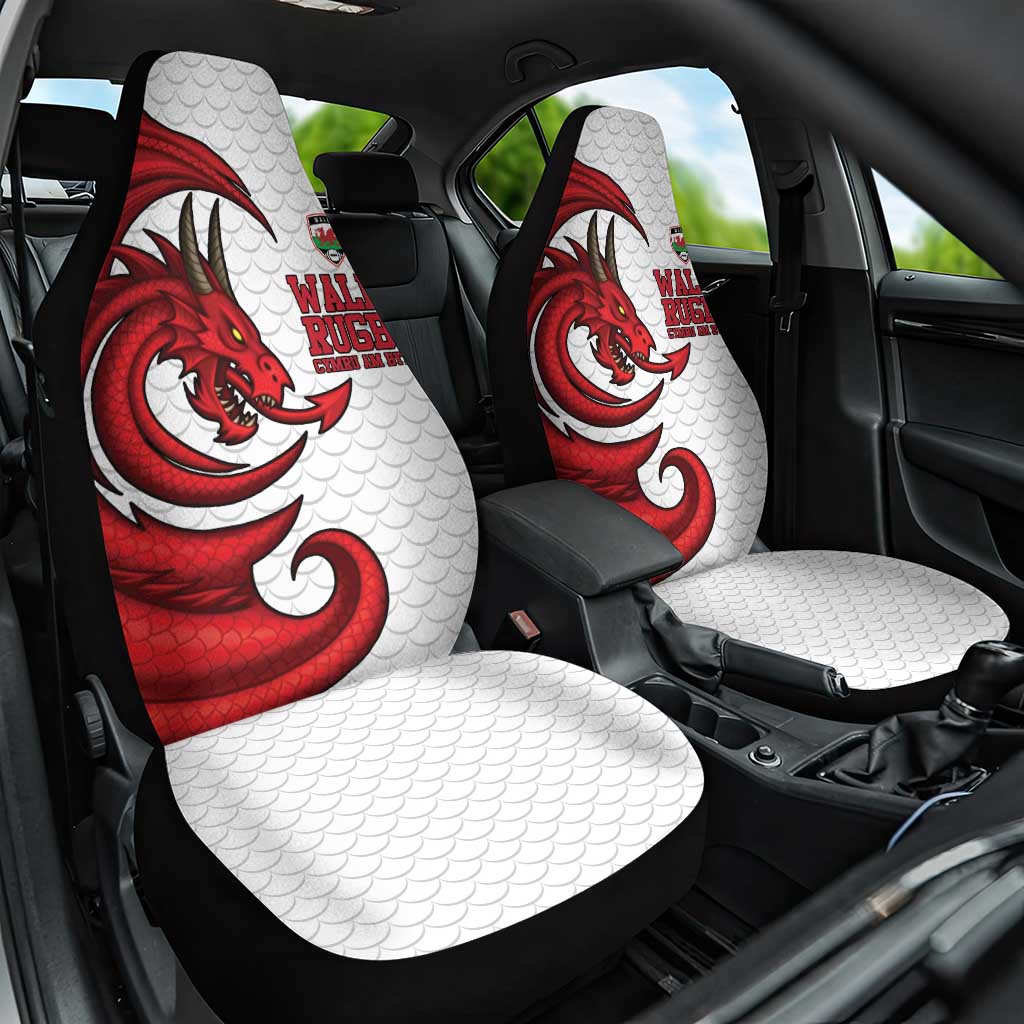 Wales Rugby Red Dragon Car Seat Cover Cymru Am Byth - Wonder Print Shop