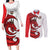 Wales Rugby Red Dragon Couples Matching Long Sleeve Bodycon Dress and Long Sleeve Button Shirt Cymru Am Byth - Wonder Print Shop