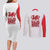 Wales Rugby Red Dragon Couples Matching Long Sleeve Bodycon Dress and Long Sleeve Button Shirt Cymru Am Byth - Wonder Print Shop