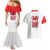 Wales Rugby Red Dragon Couples Matching Mermaid Dress and Hawaiian Shirt Cymru Am Byth - Wonder Print Shop