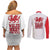Wales Rugby Red Dragon Couples Matching Off Shoulder Short Dress and Long Sleeve Button Shirt Cymru Am Byth - Wonder Print Shop