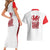 Wales Rugby Red Dragon Couples Matching Short Sleeve Bodycon Dress and Hawaiian Shirt Cymru Am Byth - Wonder Print Shop
