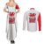 Wales Rugby Red Dragon Couples Matching Summer Maxi Dress and Long Sleeve Button Shirt Cymru Am Byth - Wonder Print Shop
