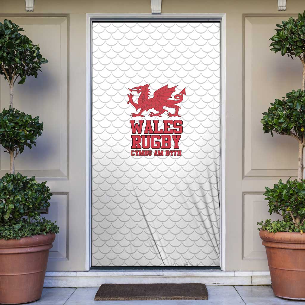 Wales Rugby Red Dragon Door Cover Cymru Am Byth - Wonder Print Shop