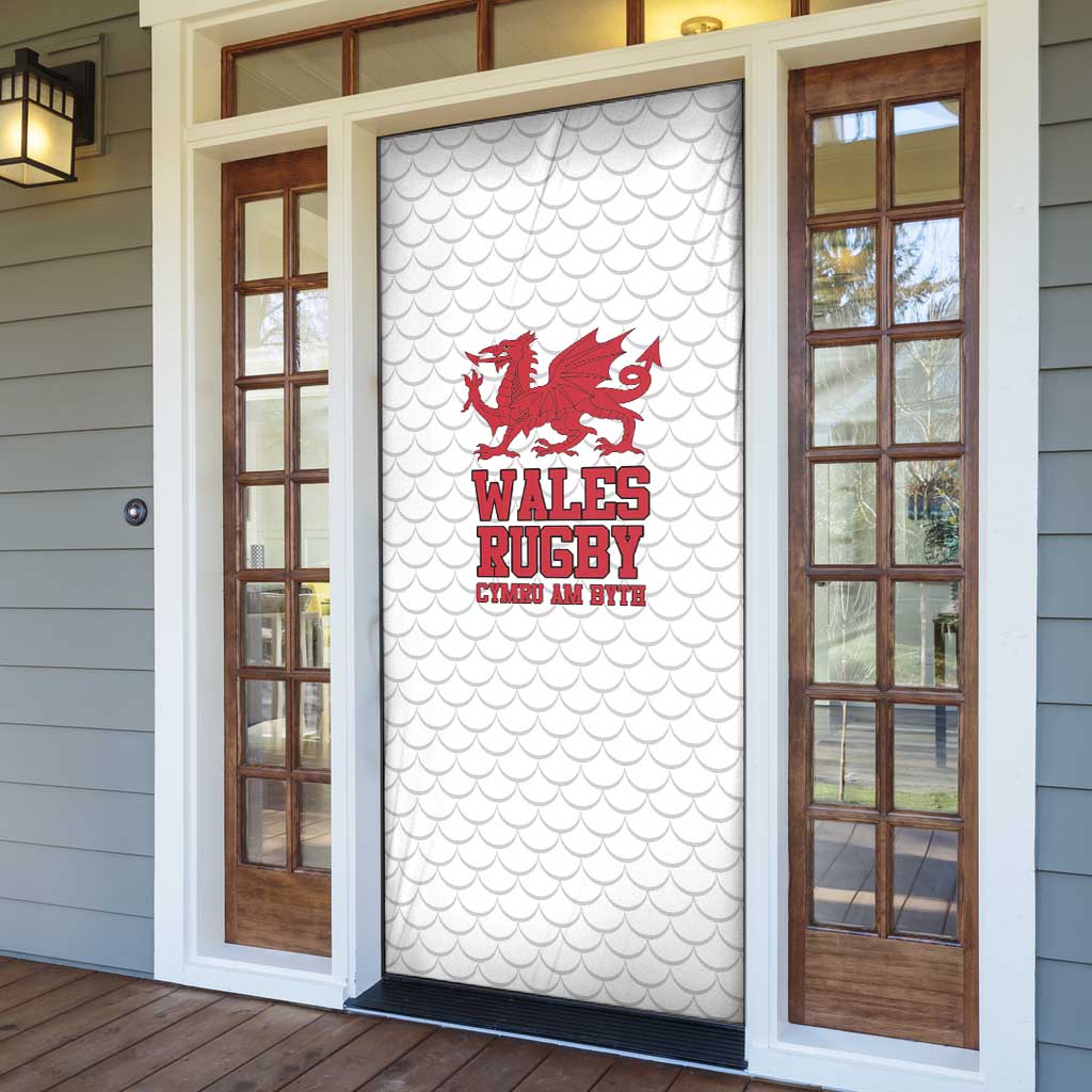Wales Rugby Red Dragon Door Cover Cymru Am Byth - Wonder Print Shop
