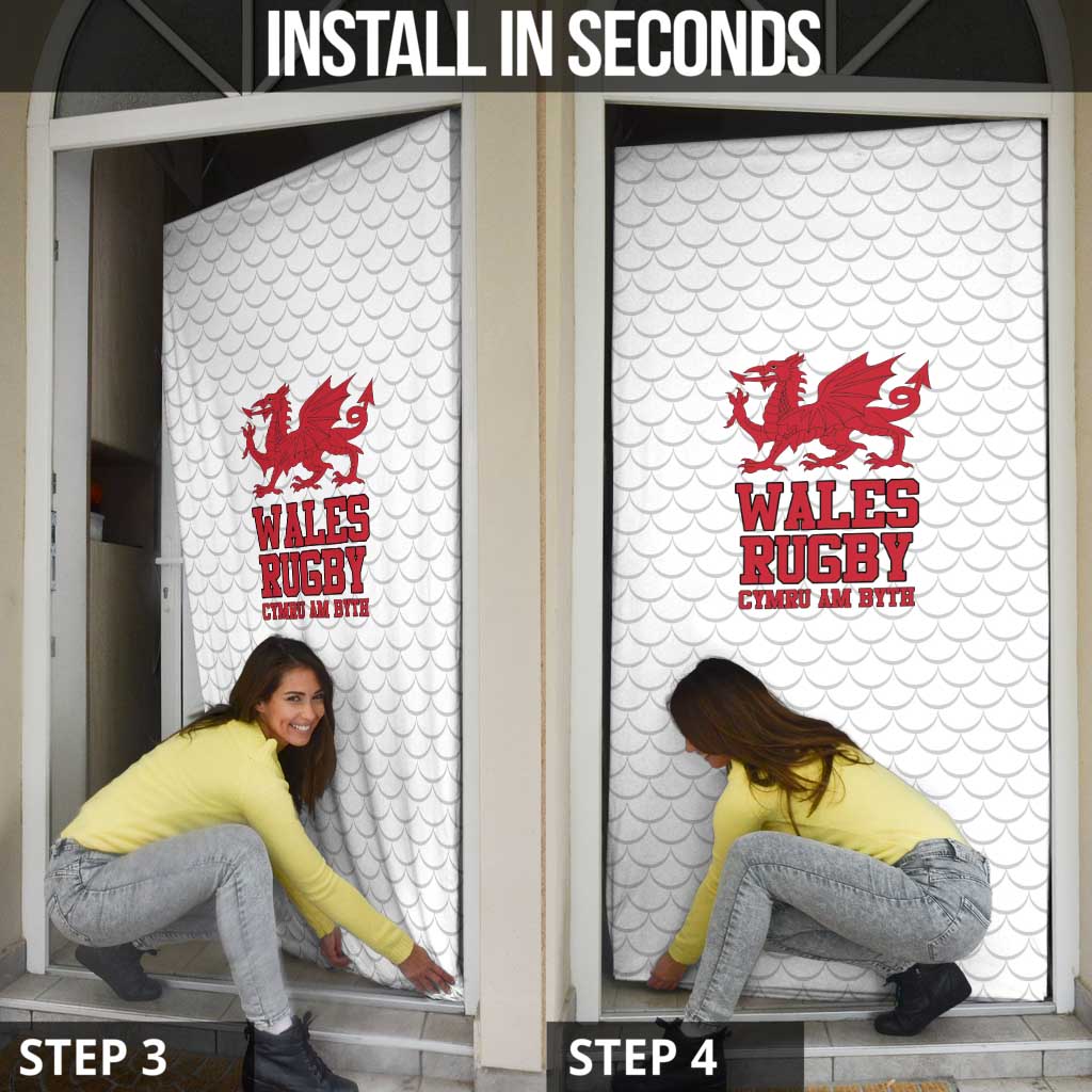 Wales Rugby Red Dragon Door Cover Cymru Am Byth - Wonder Print Shop