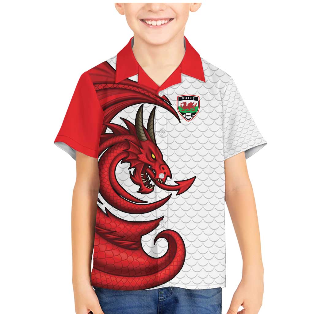 Wales Rugby Red Dragon Family Matching Mermaid Dress and Hawaiian Shirt Cymru Am Byth - Wonder Print Shop