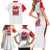 Wales Rugby Red Dragon Family Matching Short Sleeve Bodycon Dress and Hawaiian Shirt Cymru Am Byth - Wonder Print Shop