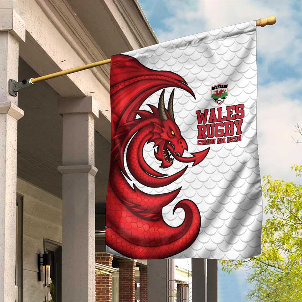 Wales Rugby Red Dragon Garden Flag Cymru Am Byth - Wonder Print Shop