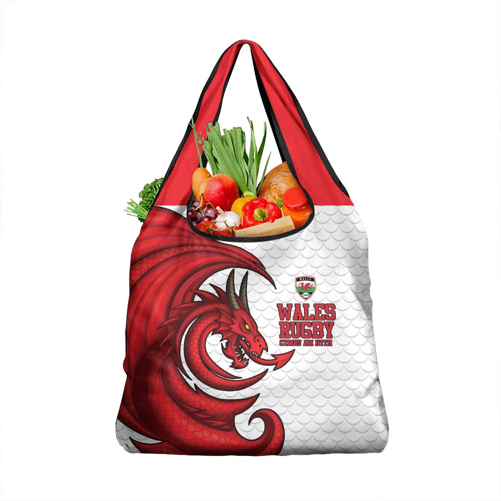 Wales Rugby Red Dragon Grocery Bag Cymru Am Byth - Wonder Print Shop