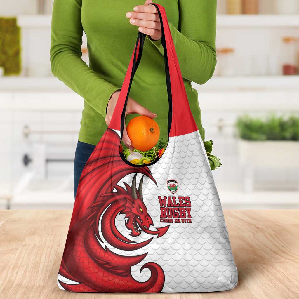 Wales Rugby Red Dragon Grocery Bag Cymru Am Byth - Wonder Print Shop