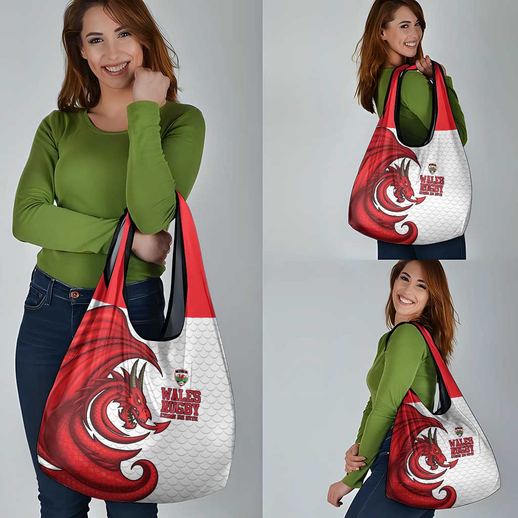 Wales Rugby Red Dragon Grocery Bag Cymru Am Byth - Wonder Print Shop