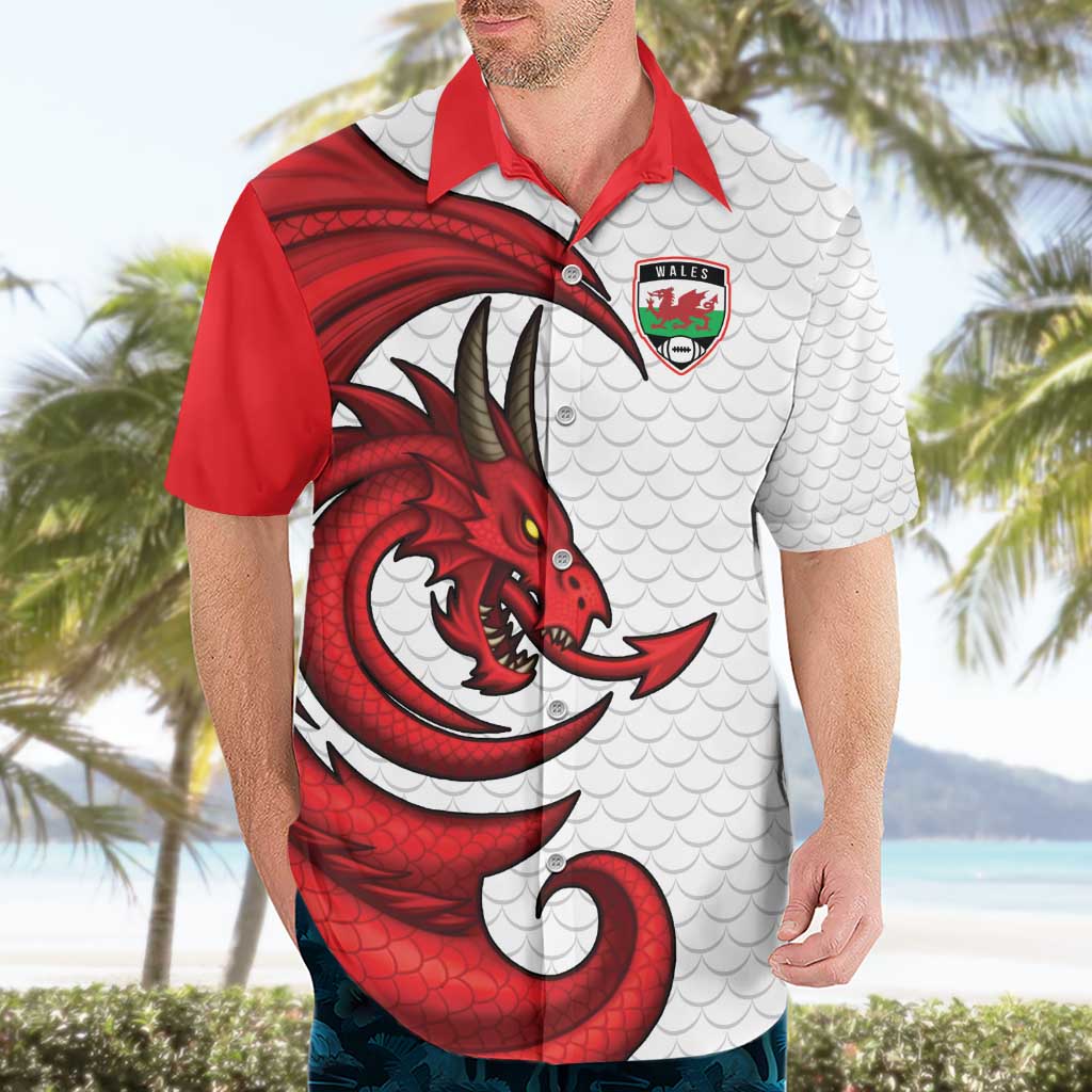 Wales Rugby Red Dragon Hawaiian Shirt Cymru Am Byth - Wonder Print Shop