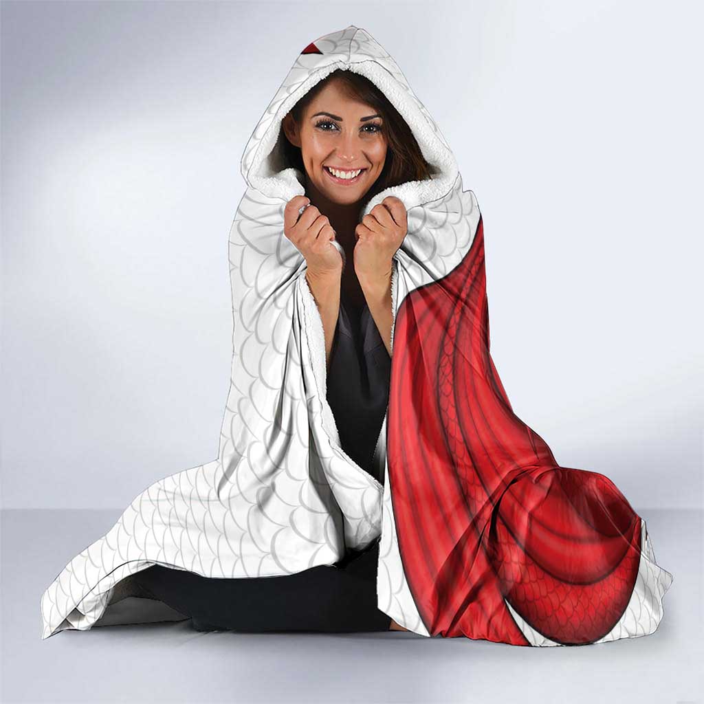 Wales Rugby Red Dragon Hooded Blanket Cymru Am Byth - Wonder Print Shop