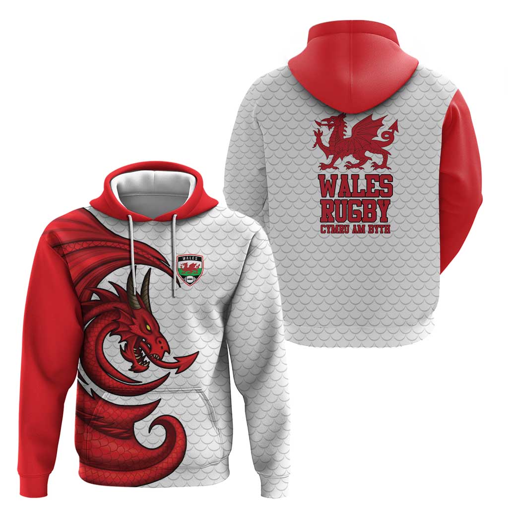 Wales Rugby Red Dragon Hoodie Cymru Am Byth - Wonder Print Shop