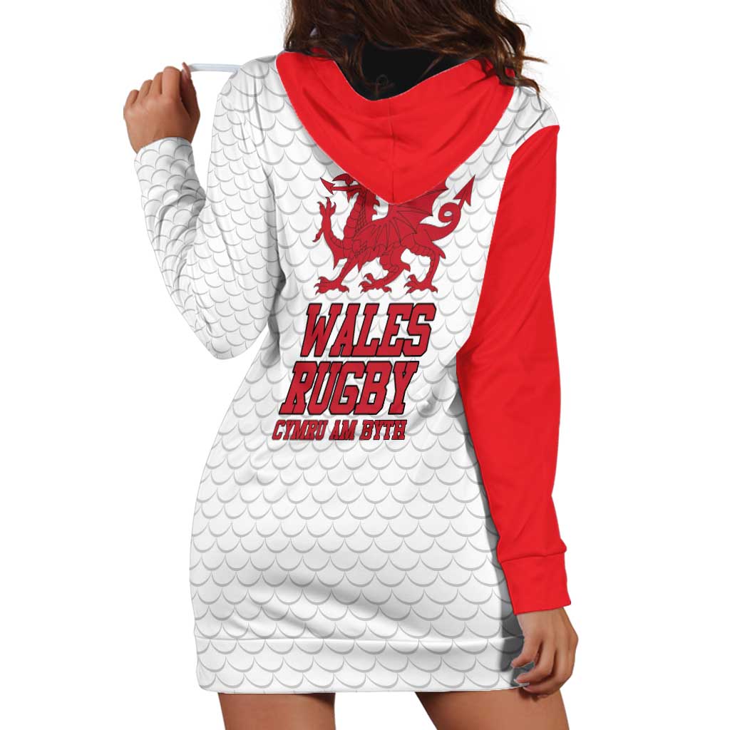 Wales Rugby Red Dragon Hoodie Dress Cymru Am Byth - Wonder Print Shop
