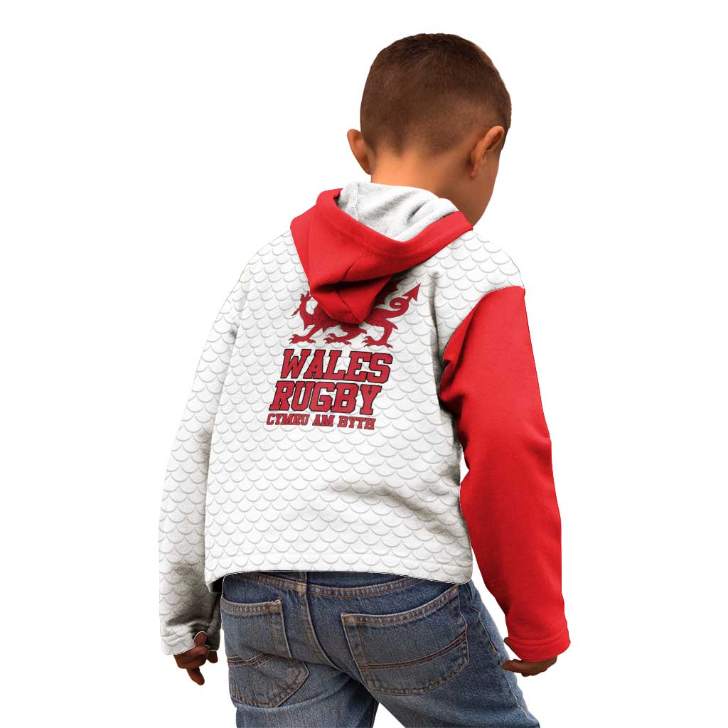 Wales Rugby Red Dragon Kid Hoodie Cymru Am Byth - Wonder Print Shop