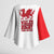 Wales Rugby Red Dragon Kimono Sleeve Blouse Cymru Am Byth - Wonder Print Shop